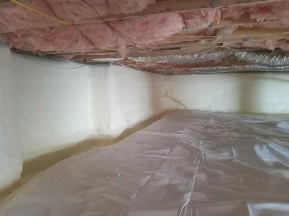 Crawl space encapsulation with closed-cell spray foam for Flat Roof Repair in Amory